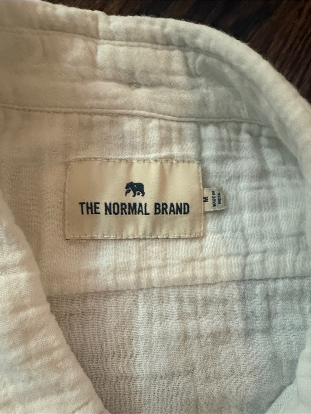 The Normal Brand White Short-Sleeve Button-Down 100% cotton Shirt - Picture 2 of 7